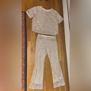 Cat & Jack Sparkling Cream Formal Dress Set